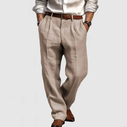 Men's Leisure Style Trousers Straight Legs Breathable Material
