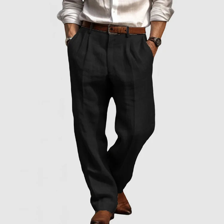 Men's Leisure Style Trousers Straight Legs Breathable Material