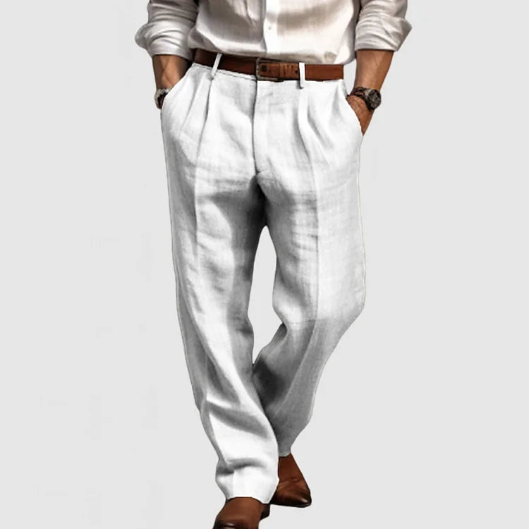 Men's Leisure Style Trousers Straight Legs Breathable Material