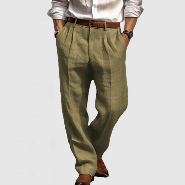 Men's Leisure Style Trousers Straight Legs Breathable Material