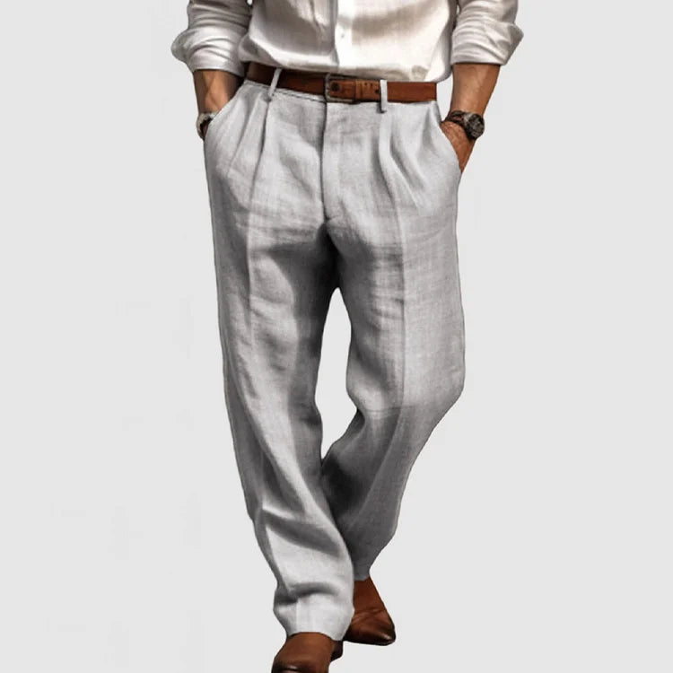 Men's Leisure Style Trousers Straight Legs Breathable Material