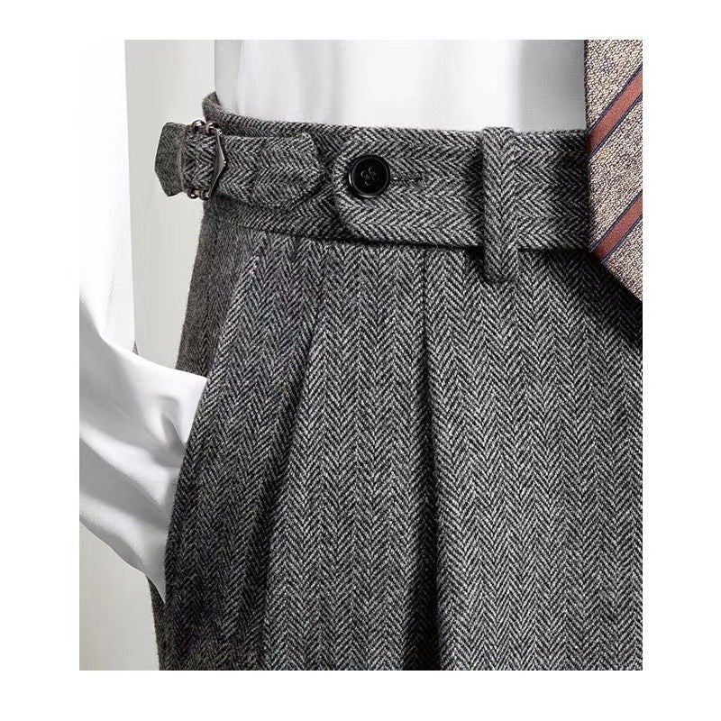 Men's Leisure Trousers Casual Tweed