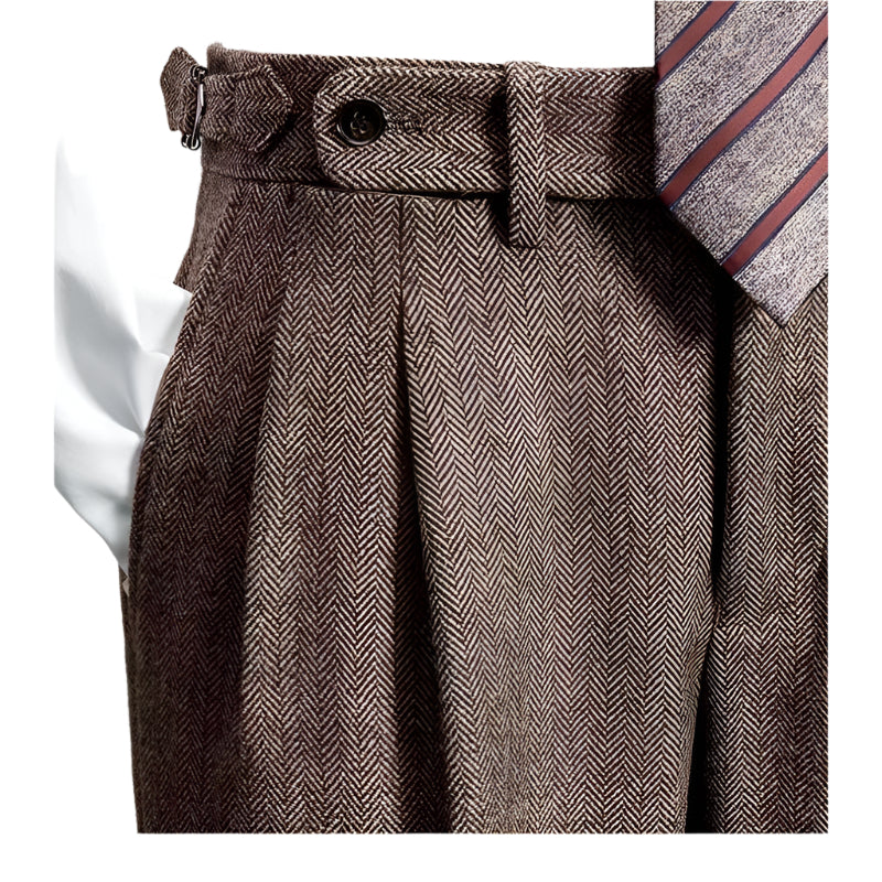 Men's Leisure Trousers Casual Tweed