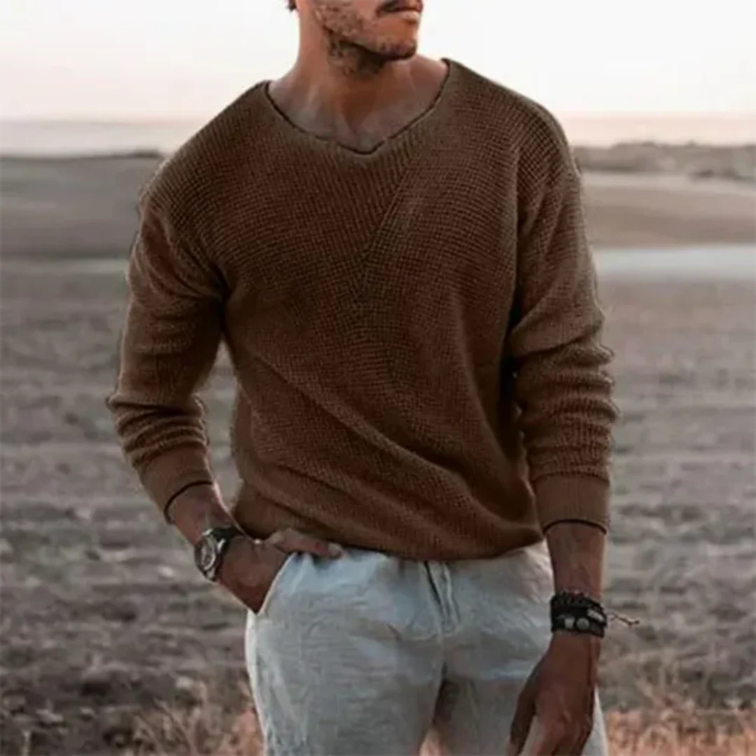 Men's Long Arm Pullover Warm Knitted