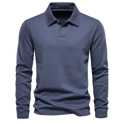 Men's Long-Sleeve Casual Lightweight Cotton Shirt