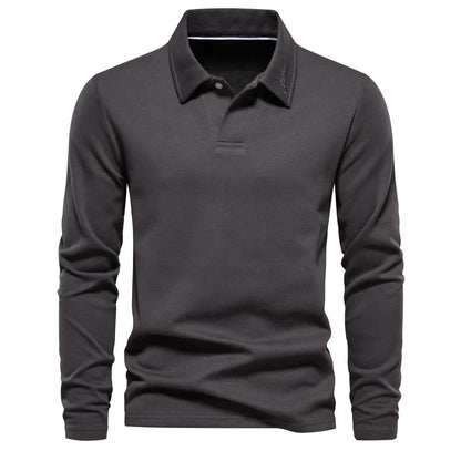 Men's Long-Sleeve Casual Lightweight Cotton Shirt