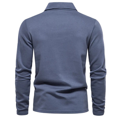 Men's Long-Sleeve Casual Lightweight Cotton Shirt