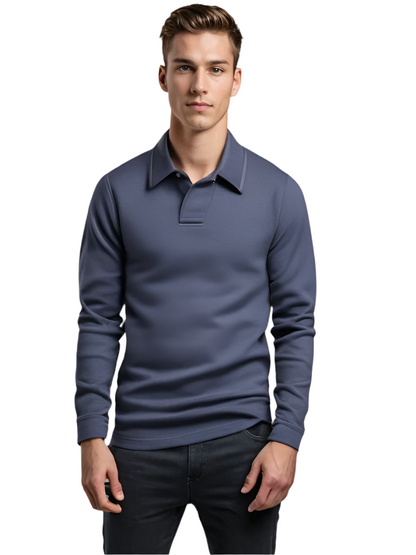 Men's Long-Sleeve Casual Lightweight Cotton Shirt