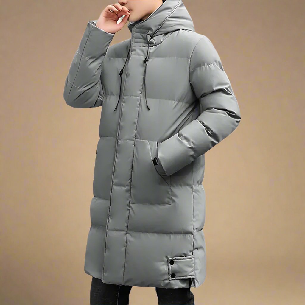 Men's Long Waterproof Jacket Modern Design
