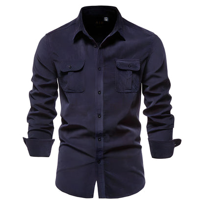 Men's Long-sleeved Polo Casual Style