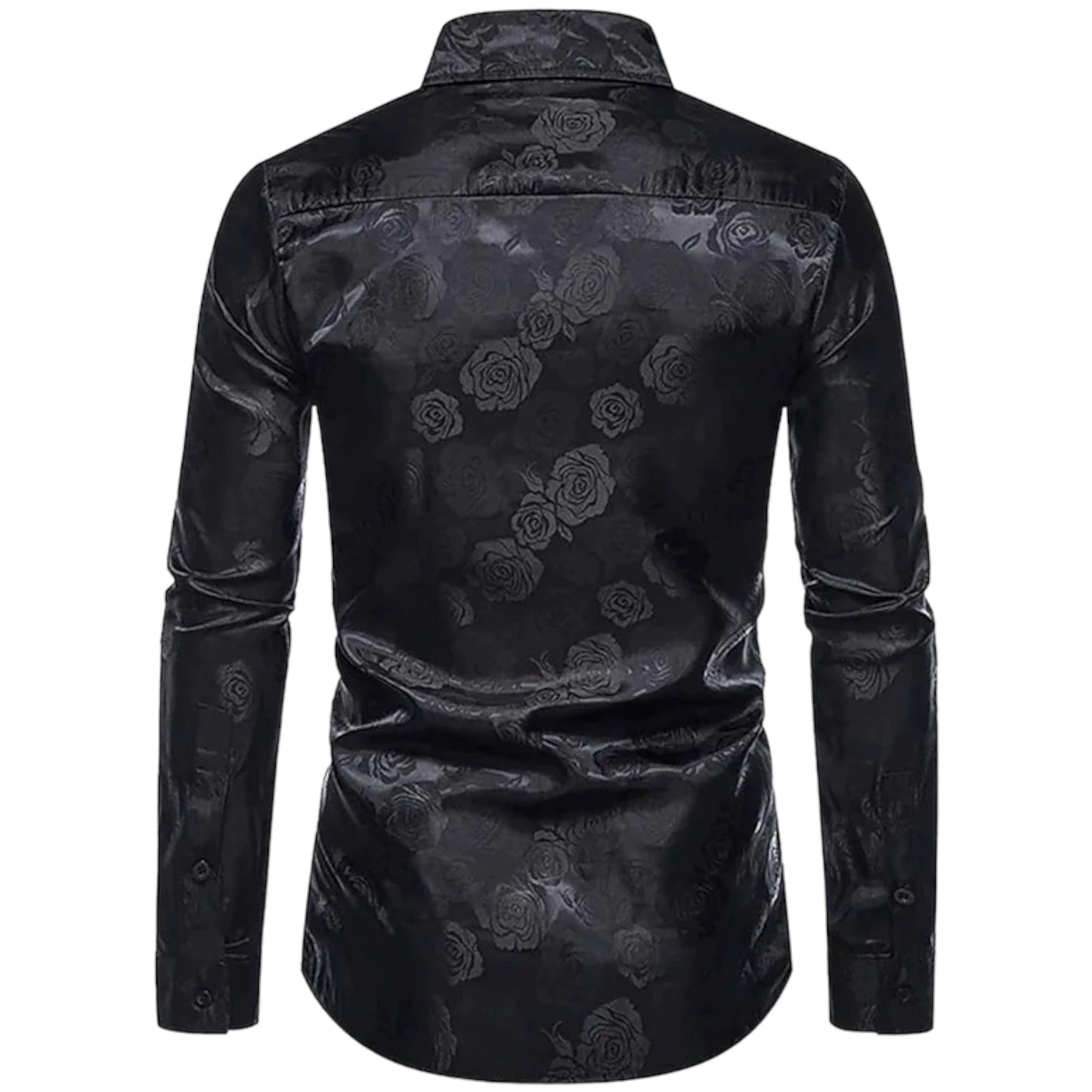 Men's Long-sleeved Shirt Floral Detail Cotton Blend