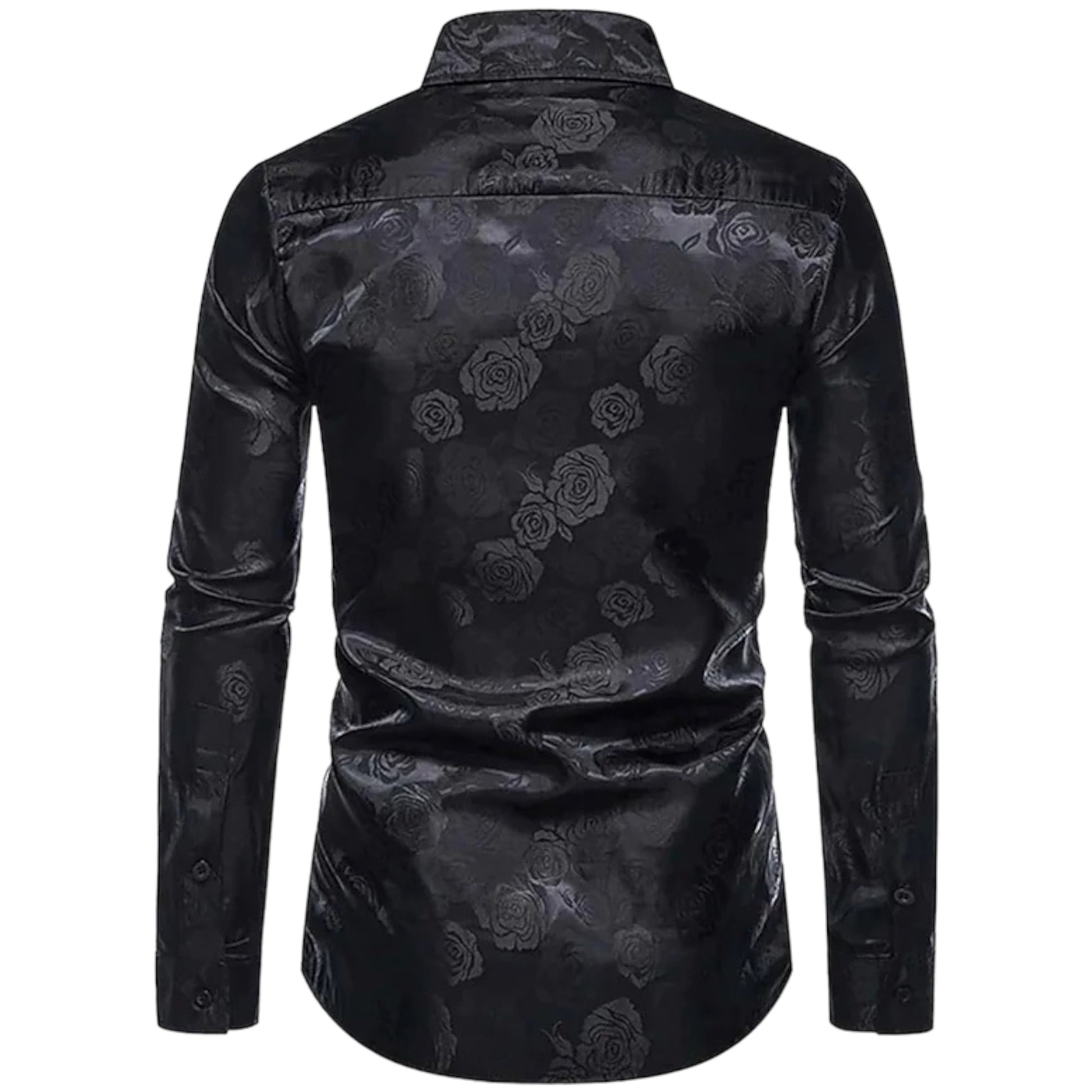 Men's Long-sleeved Shirt Floral Detail Cotton Blend
