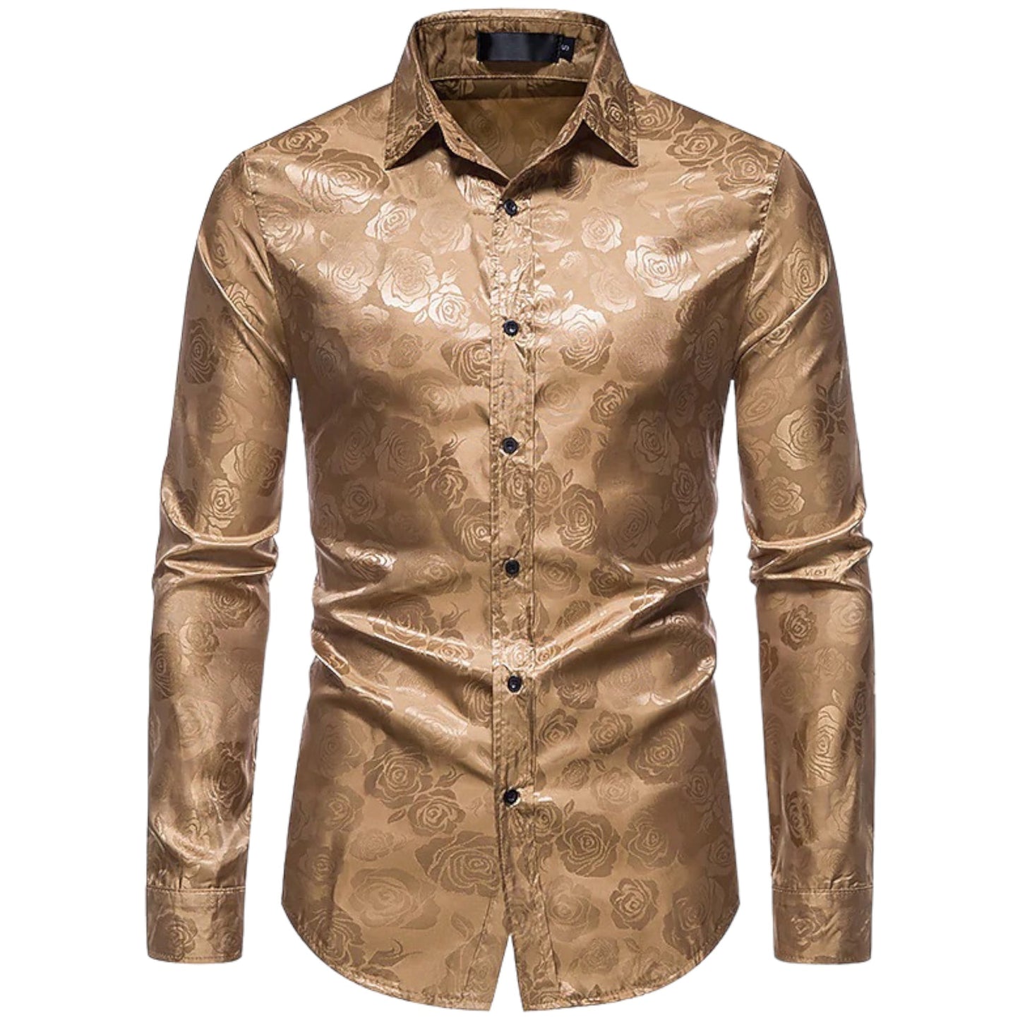 Men's Long-sleeved Shirt Floral Detail Cotton Blend