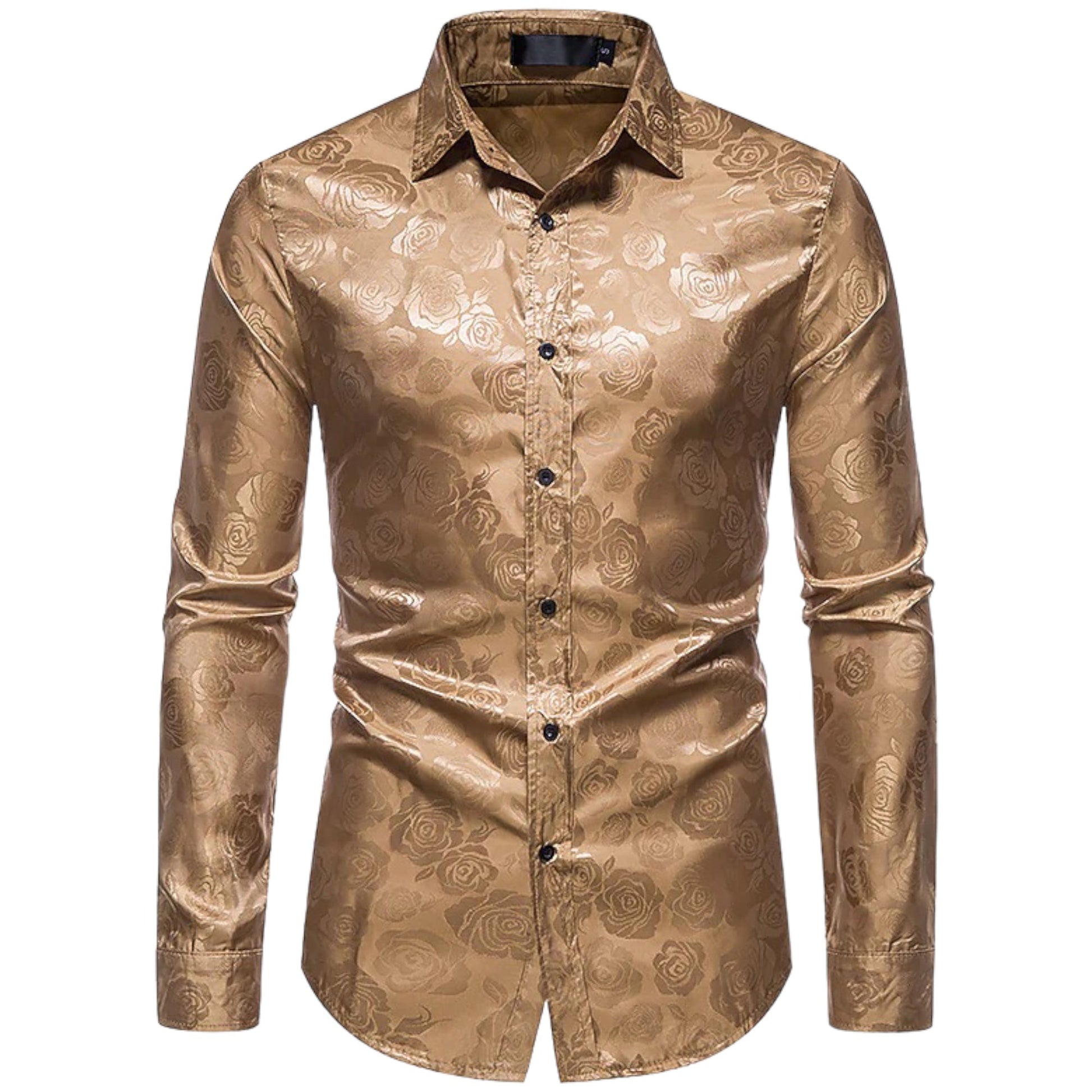 Men's Long-sleeved Shirt Floral Detail Cotton Blend