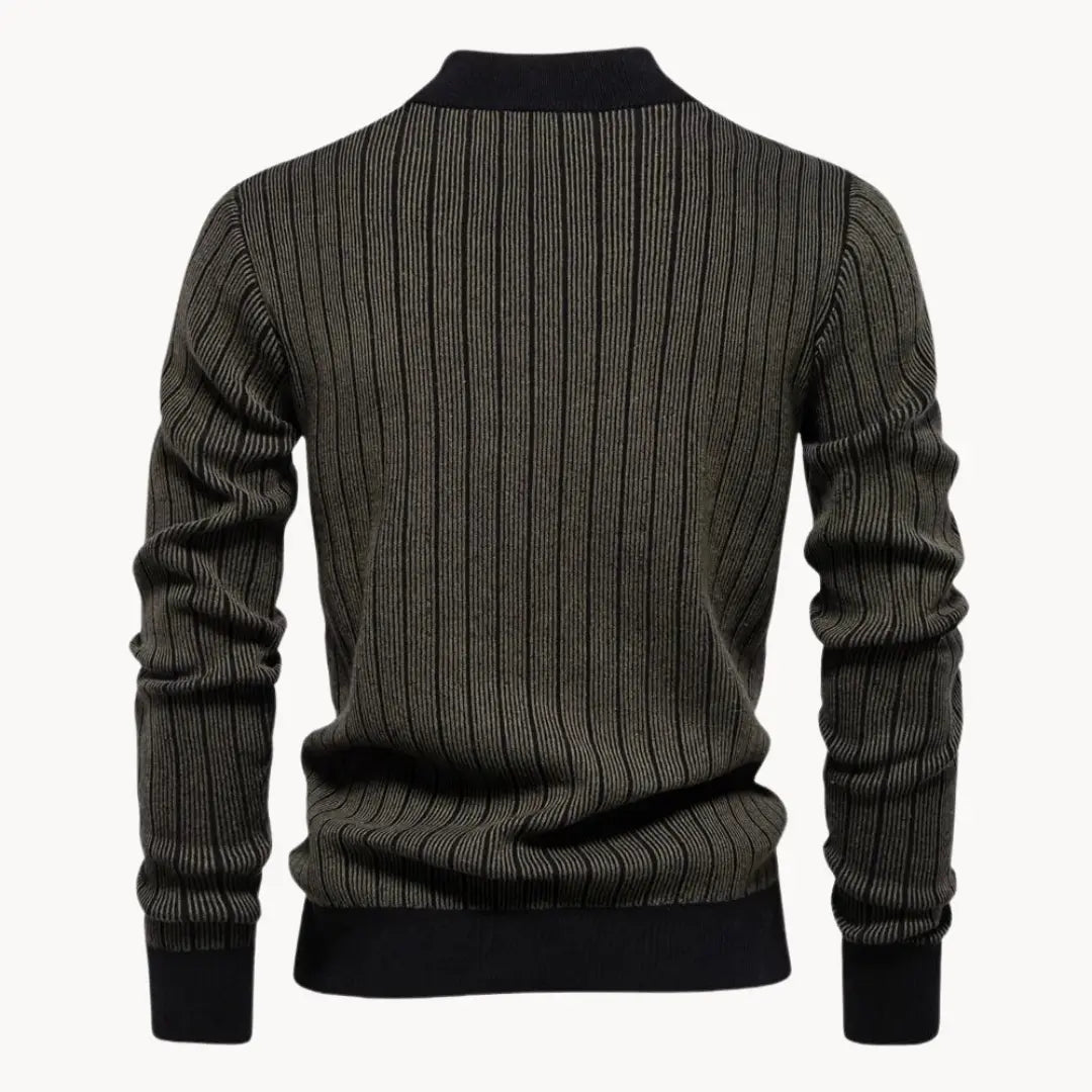 Men's Long-sleeved Striped Sweater