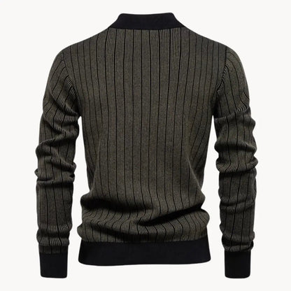 Men's Long-sleeved Striped Sweater