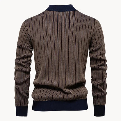 Men's Long-sleeved Striped Sweater