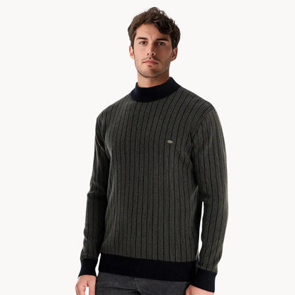 Men's Long-sleeved Striped Sweater