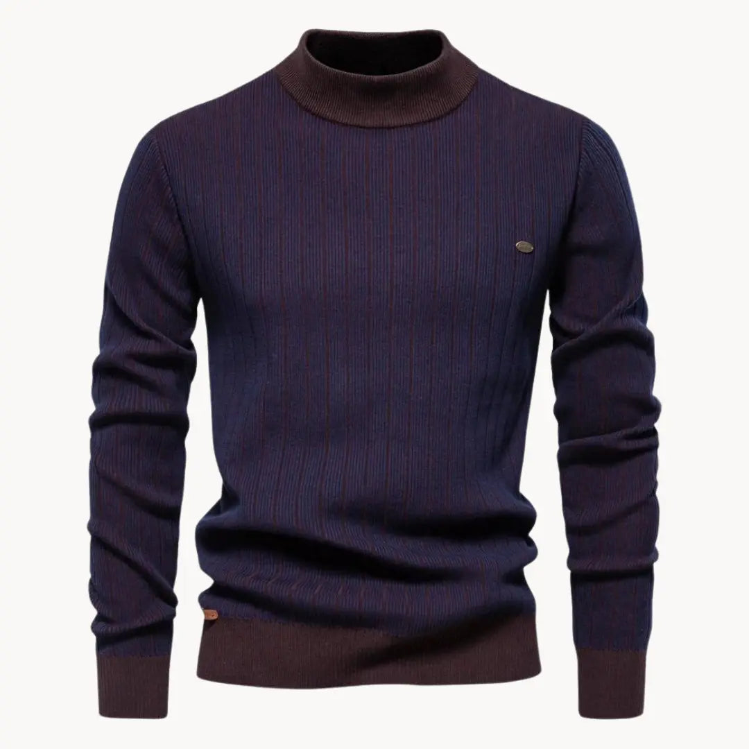 Men's Long-sleeved Striped Sweater