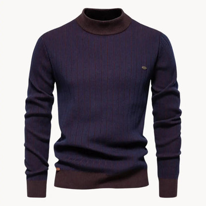 Men's Long-sleeved Striped Sweater