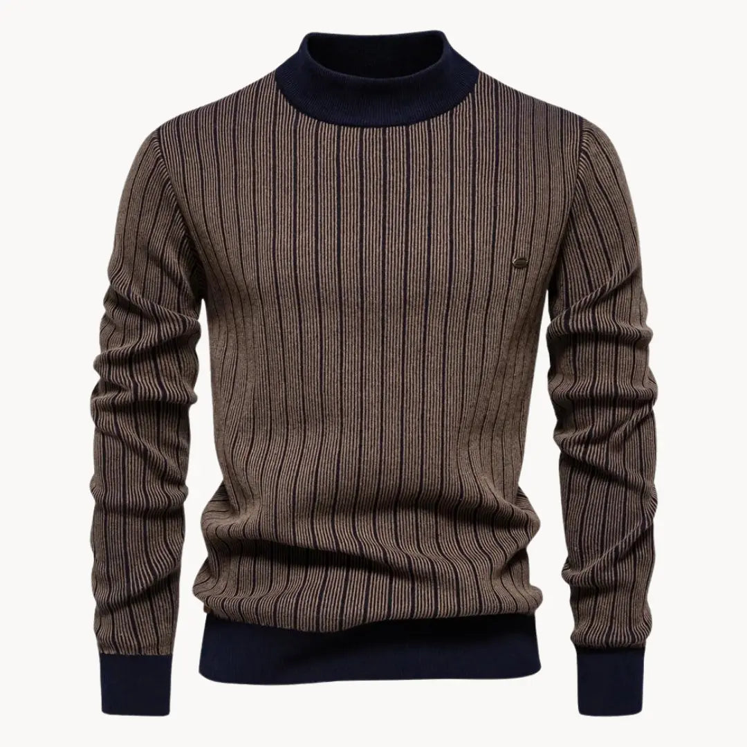 Men's Long-sleeved Striped Sweater