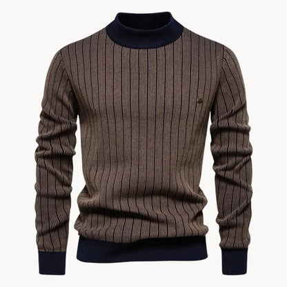 Men's Long-sleeved Striped Sweater