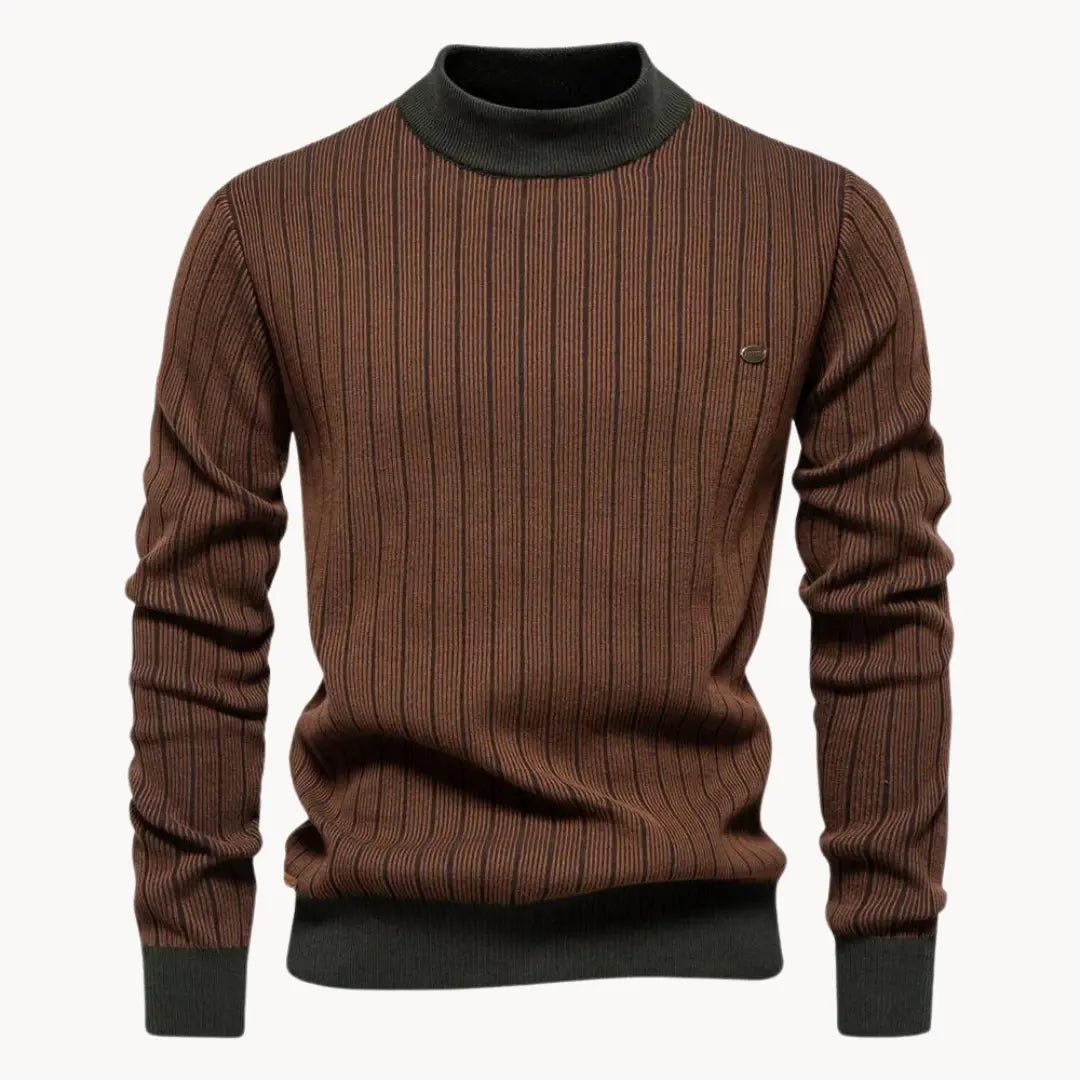Men's Long-sleeved Striped Sweater