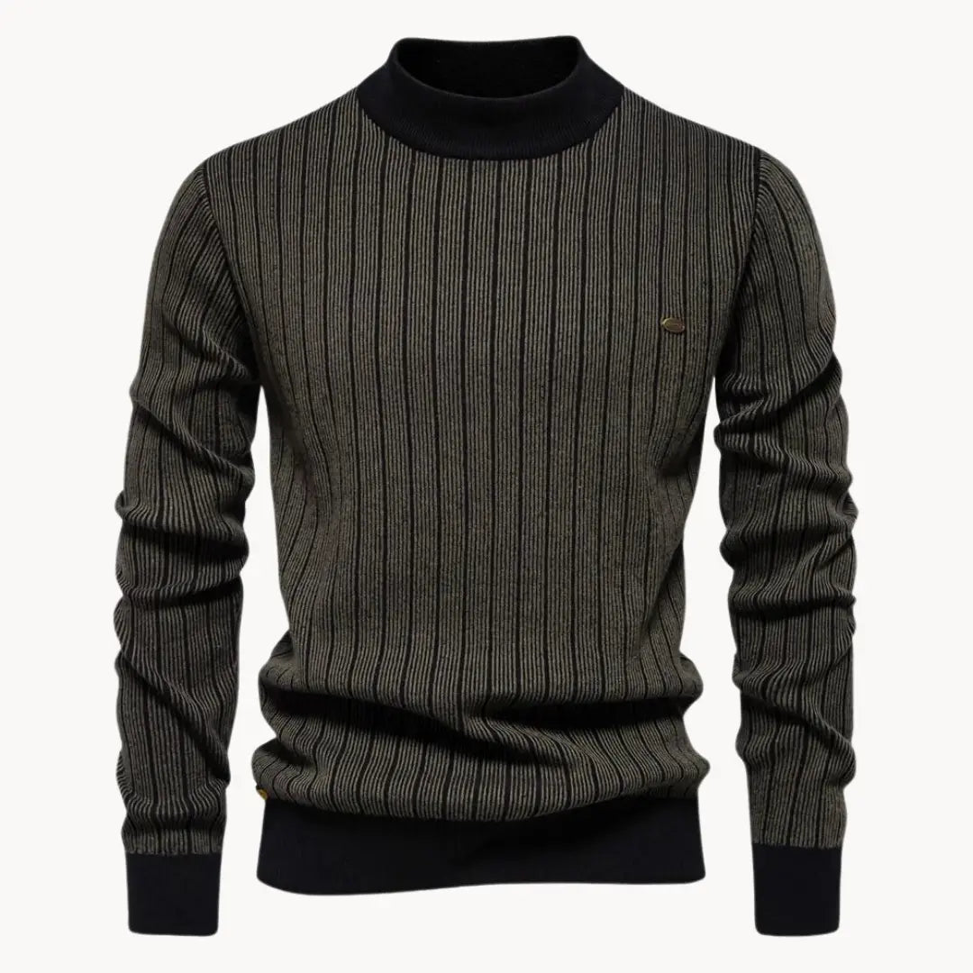 Men's Long-sleeved Striped Sweater
