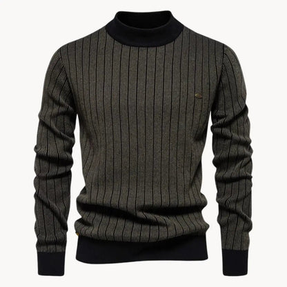 Men's Long-sleeved Striped Sweater