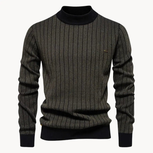 Men's Long-sleeved Striped Sweater