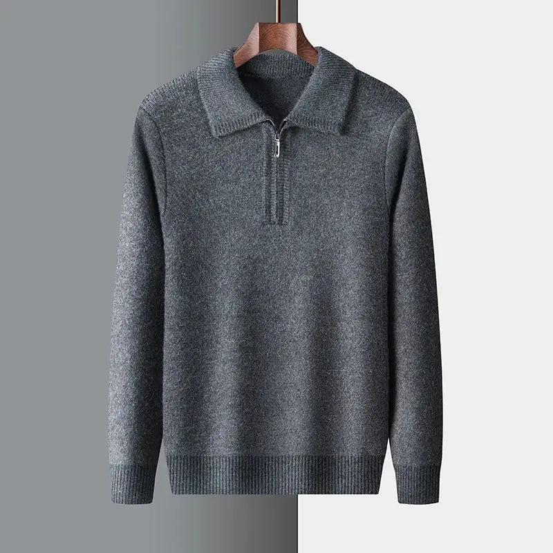 Men's Long-sleeved turtleneck with zip Casual