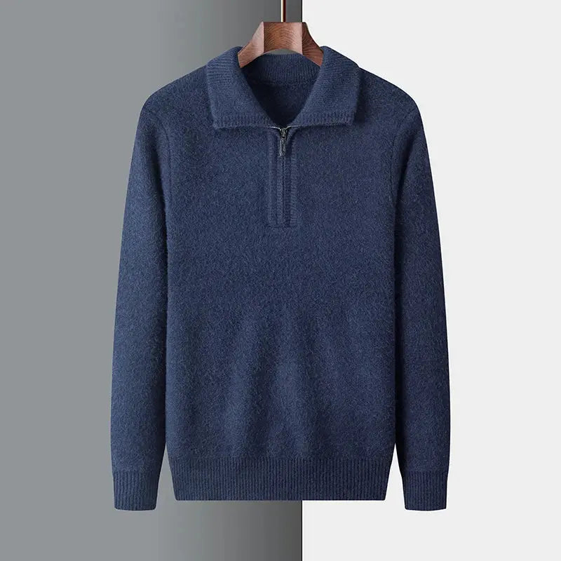 Men's Long-sleeved turtleneck with zip Casual
