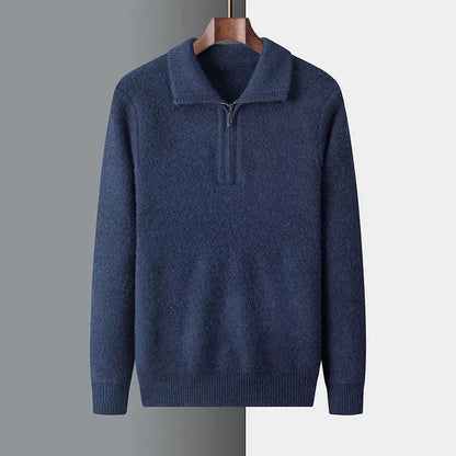 Men's Long-sleeved turtleneck with zip Casual