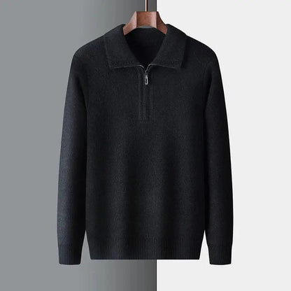 Men's Long-sleeved turtleneck with zip Casual