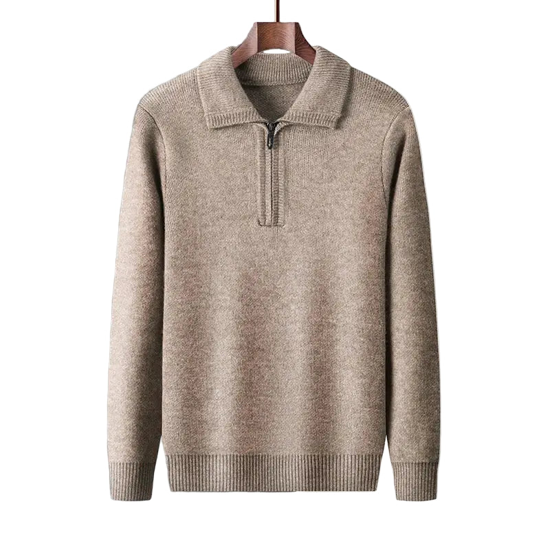 Men's Long-sleeved turtleneck with zip Casual
