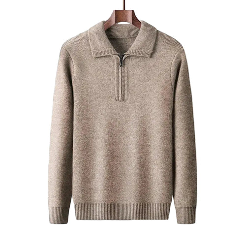 Men's Long-sleeved turtleneck with zip Casual