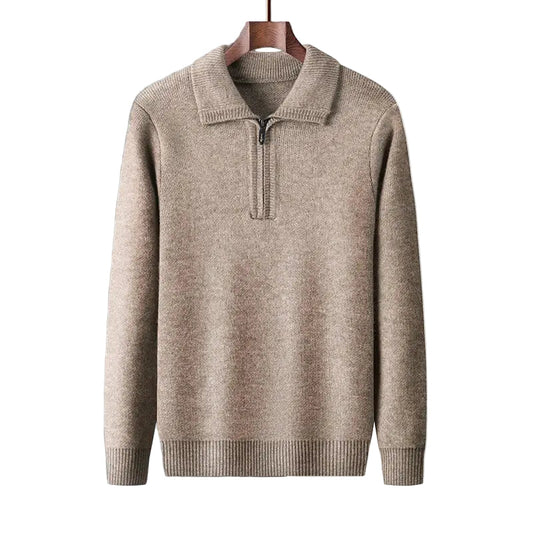 Men's Long-sleeved turtleneck with zip Casual