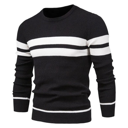 Men's O-neck Patchwork Sweater