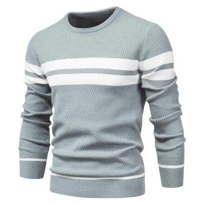 Men's O-neck Patchwork Sweater