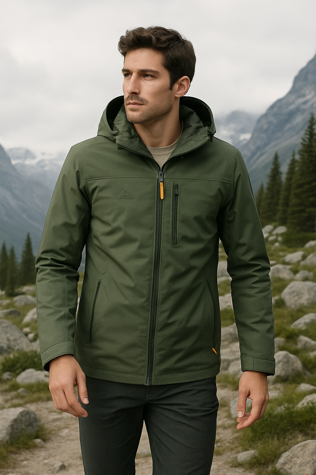 Men's Outdoor Jacket Waterproof and Windproof Casual Style
