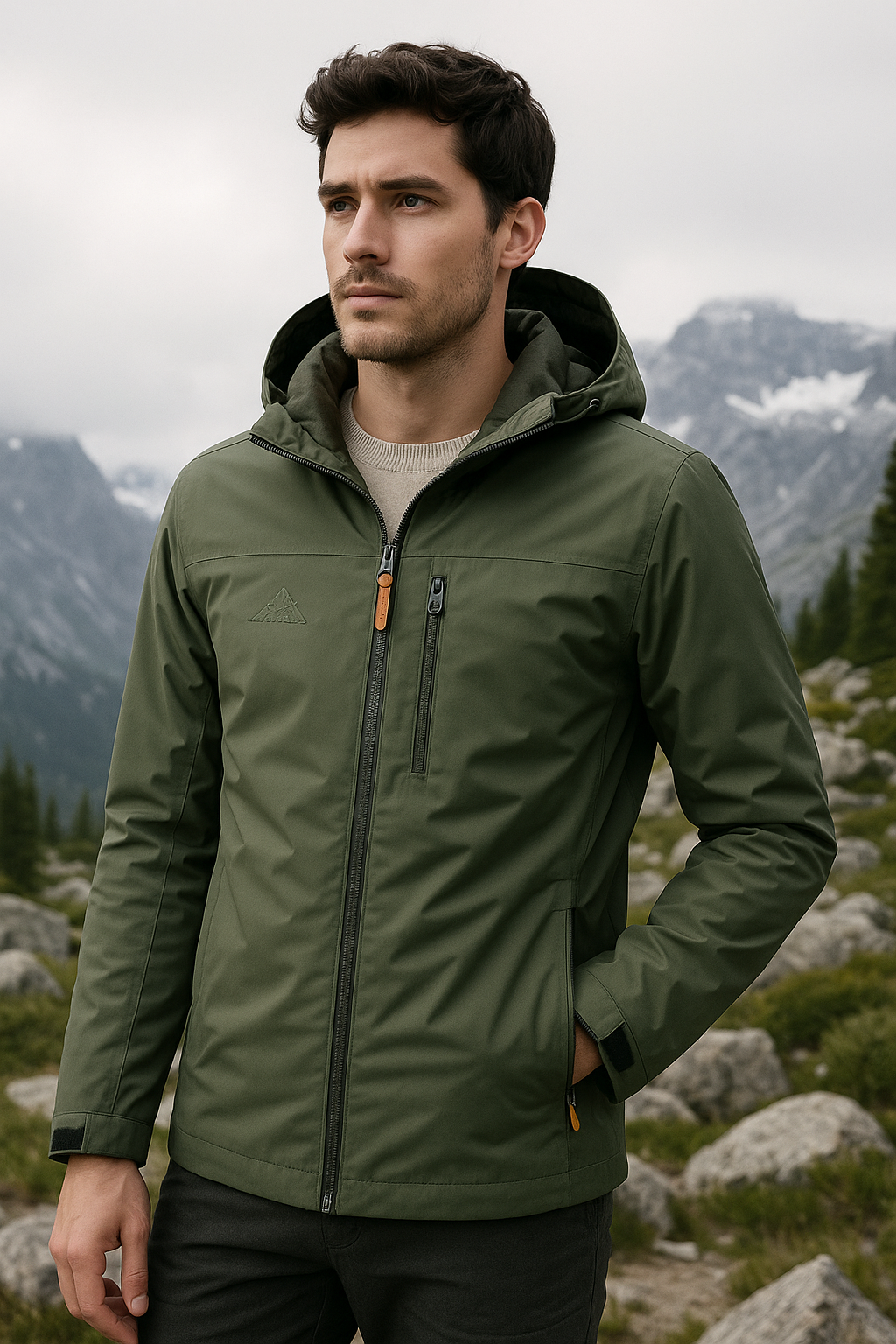 Men's Outdoor Jacket Waterproof and Windproof Casual Style