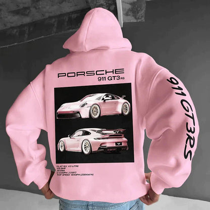 Men's Oversized Hoodie Sporty Style Cotton Blend