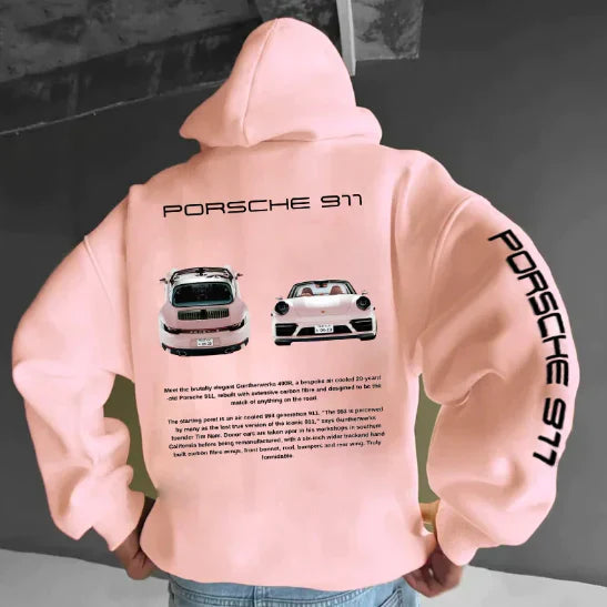 Men's Oversized Hoodie Sporty Style Cotton Blend