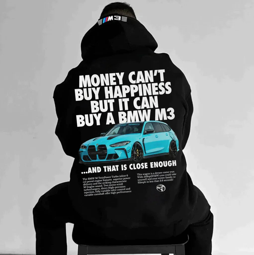 Men's Oversized Hoodie Sporty Style Cotton Blend