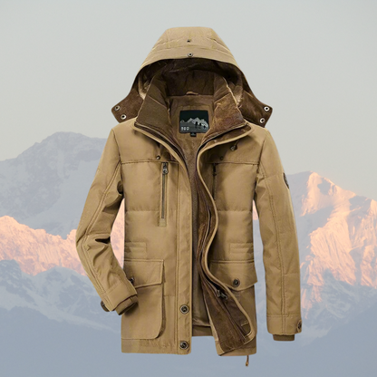 Men's Parka Insulated with fake fur lining