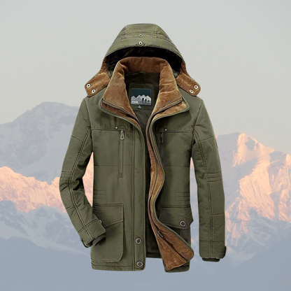 Men's Parka Insulated with fake fur lining