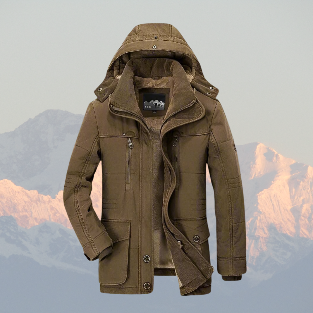 Men's Parka Insulated with fake fur lining