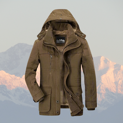Men's Parka Insulated with fake fur lining
