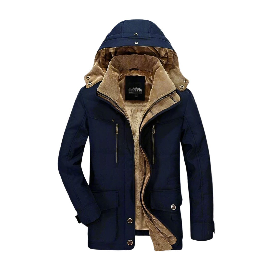 Men's Parka Insulated with fake fur lining