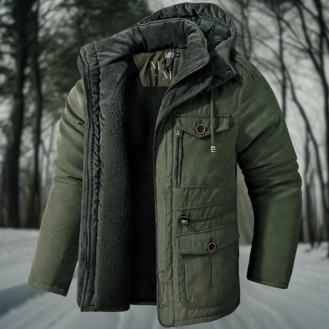 Men's Parka Jacket Insulated with Sherpa Lining